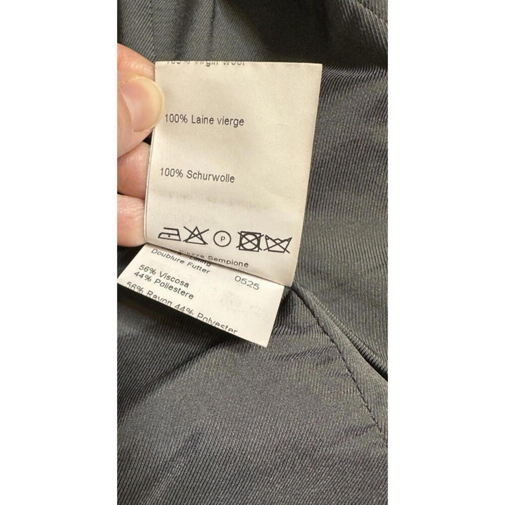 Piazza Sempione Gray Wool Herringbone Blazer Jacket Womens IT 42/US 6 Lined - Picture 9 of 9